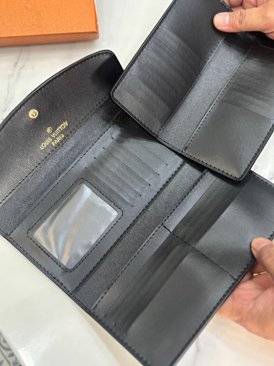 Louis Vuitton lv three fold wallet with card holder