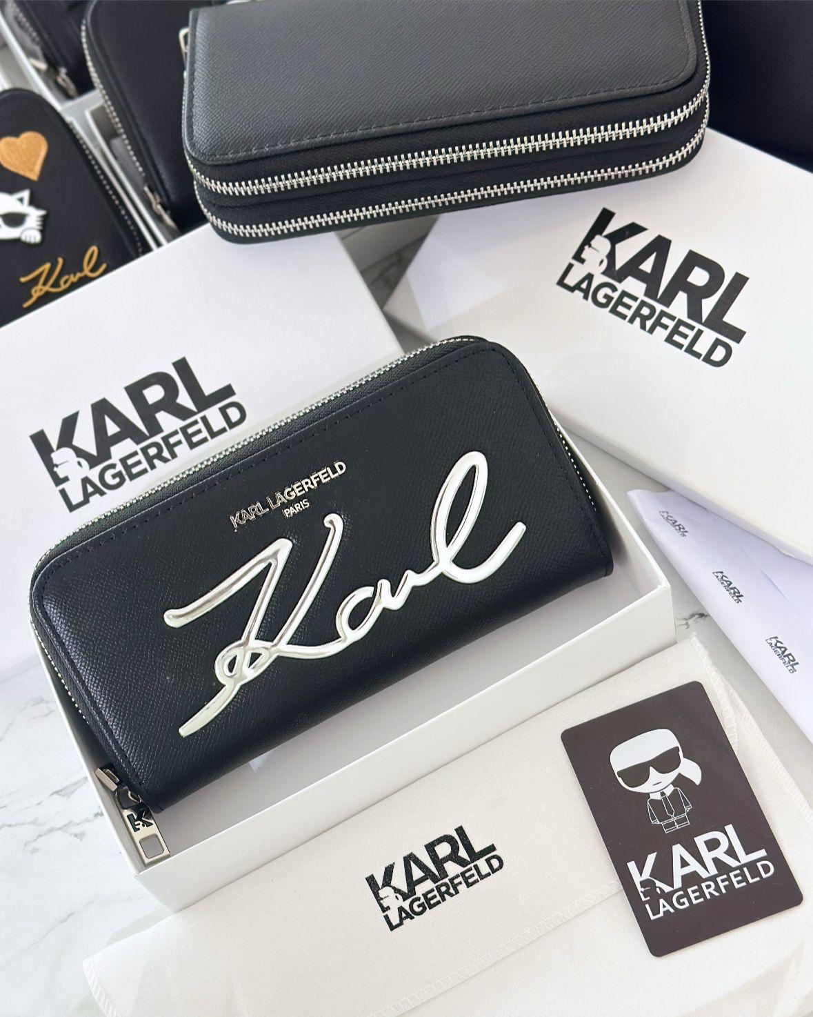 Double Zip Karl long wallets