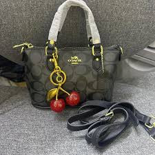Coach mini crossbody bag with cherry charm