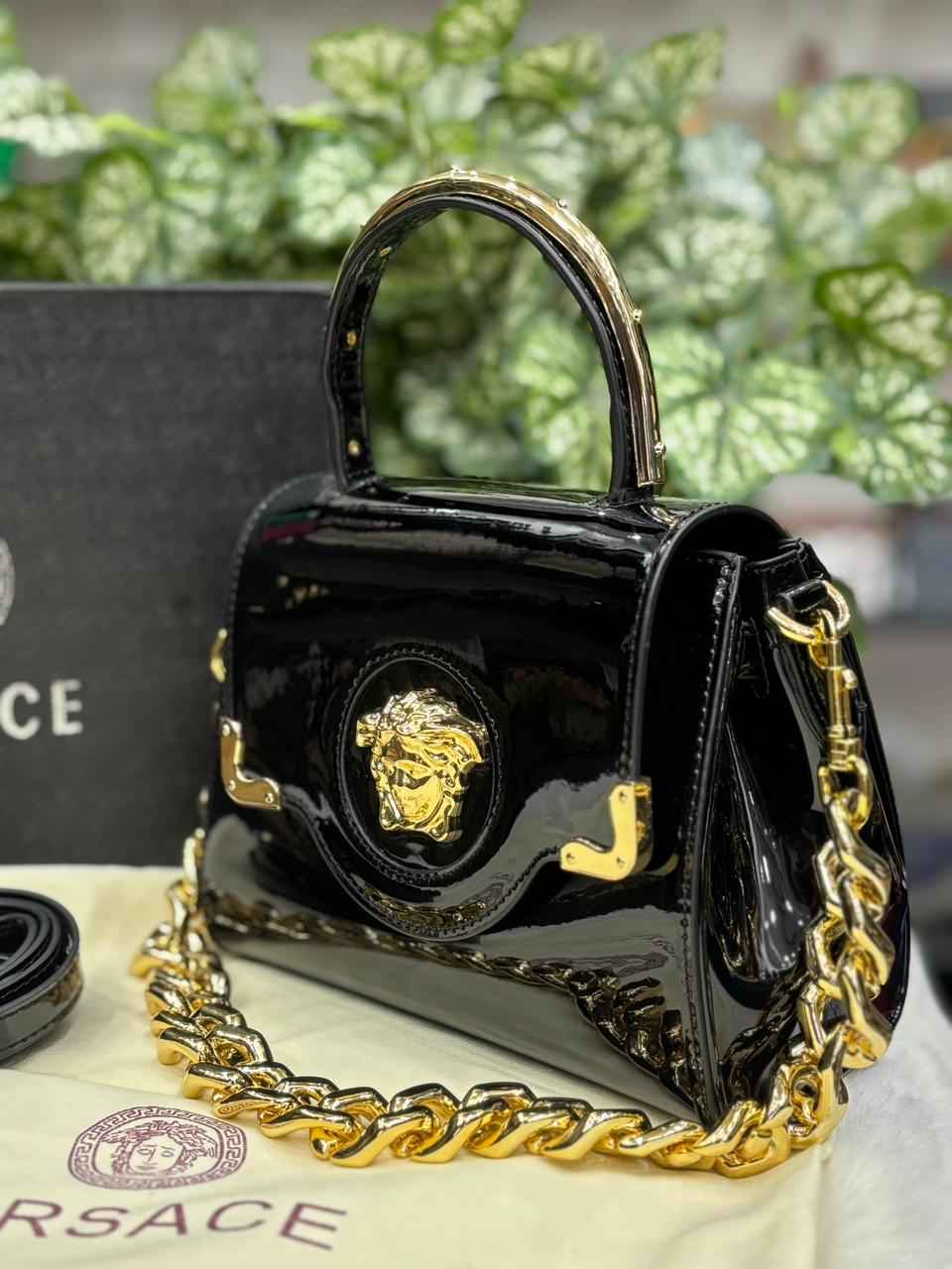 Luxury versace la Medusa bag with top handle