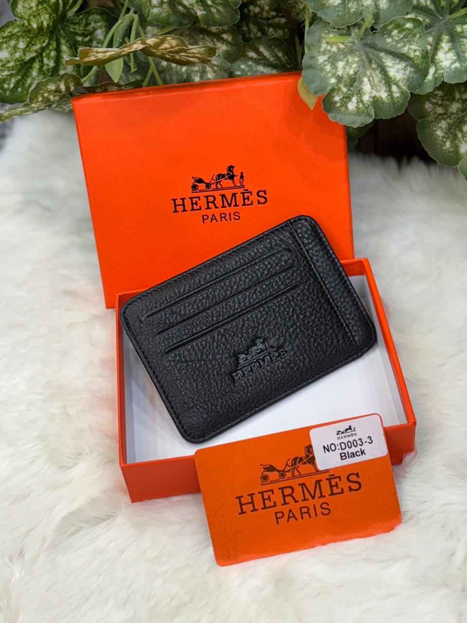 Luxury Hermes Genuine Leather Card Holder for Men