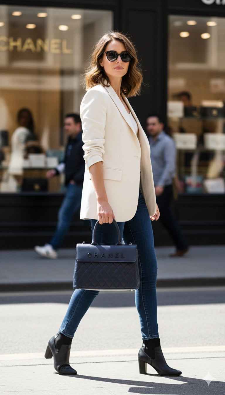 Chanel quilted bag with wallet