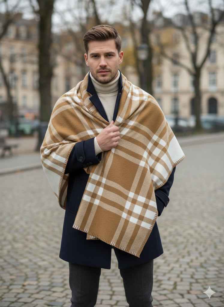 Luxury Burberry fully warm cashmere muffler for unisex