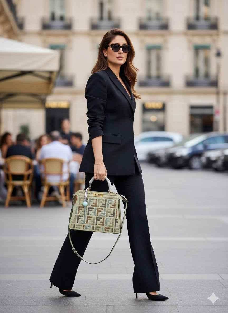 Luxury Fendi peekaboo in genuine leather next to original quality