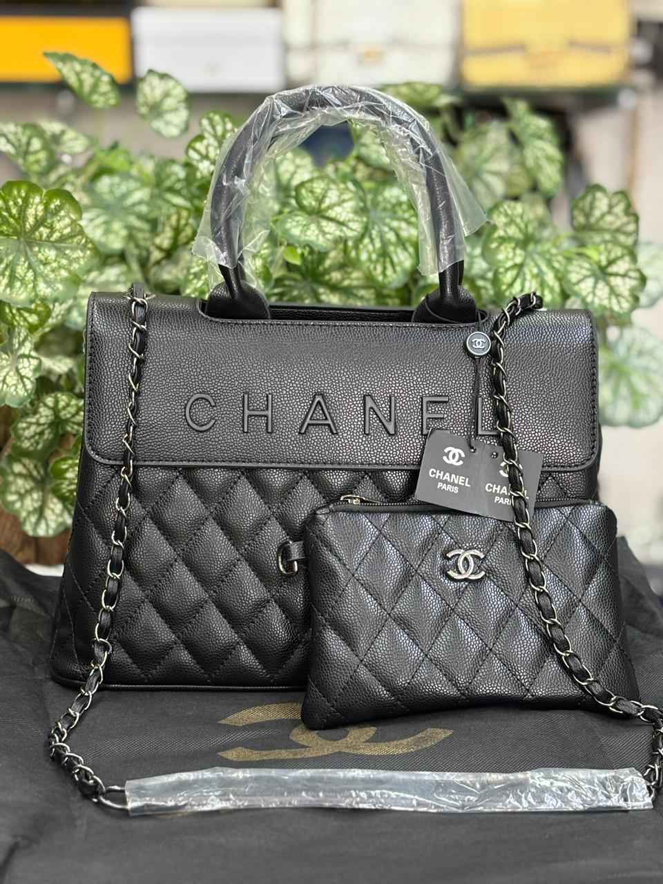 Chanel quilted bag with wallet