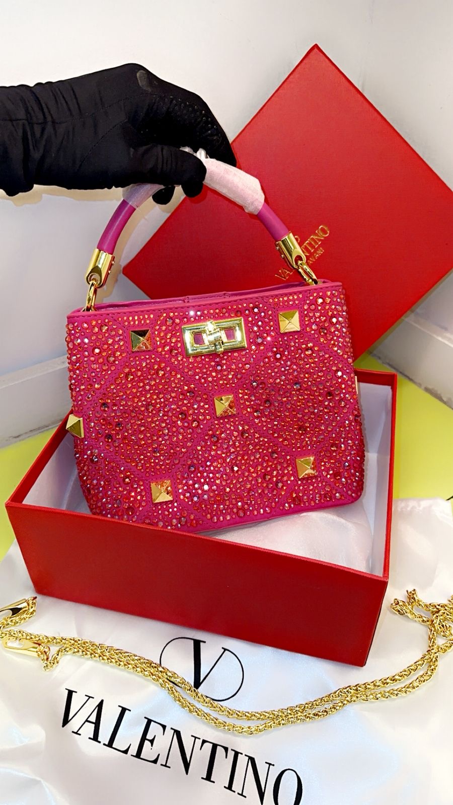 Valentino v logo shoulder bag