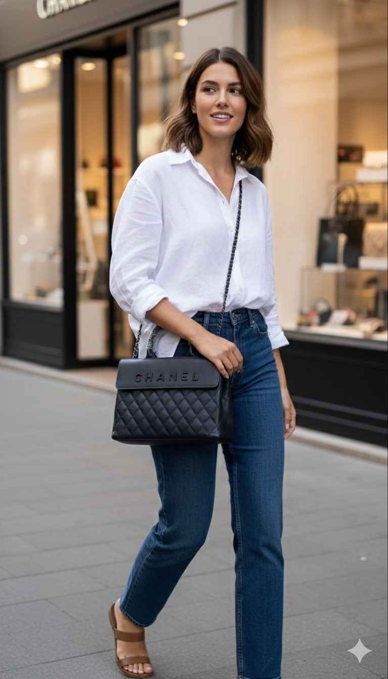 Chanel quilted bag with wallet