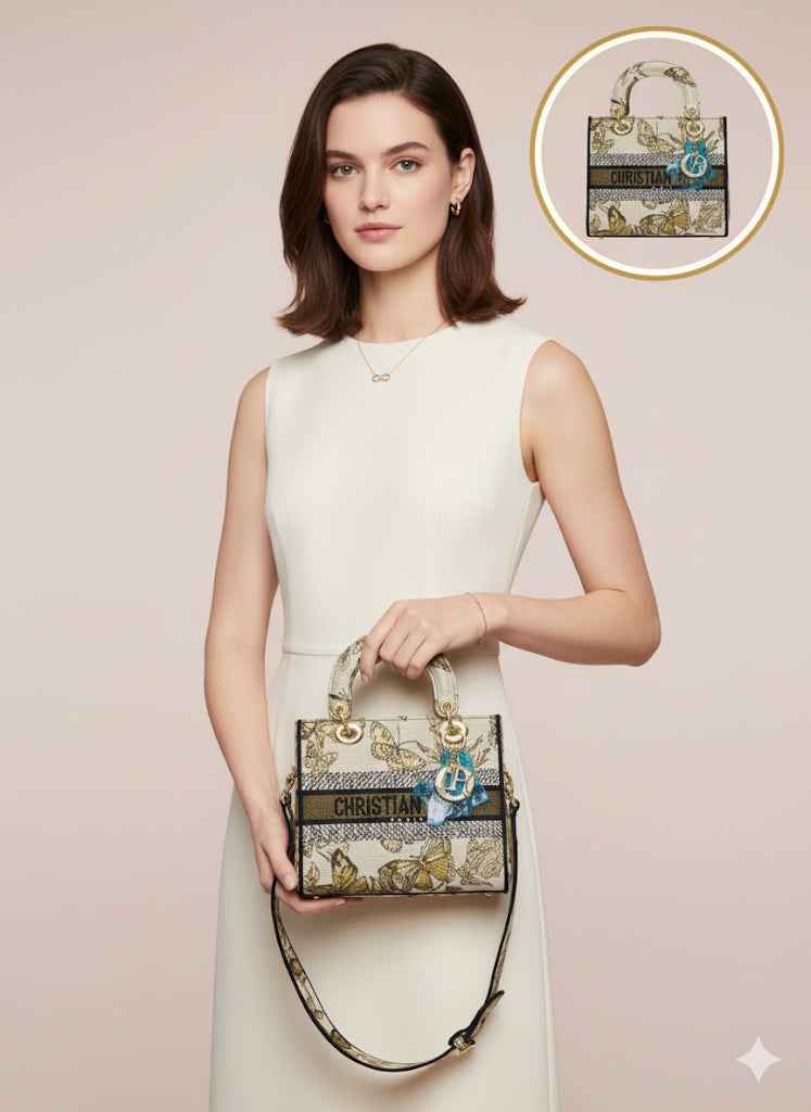 Luxury Lady Dior butterfly bag for women