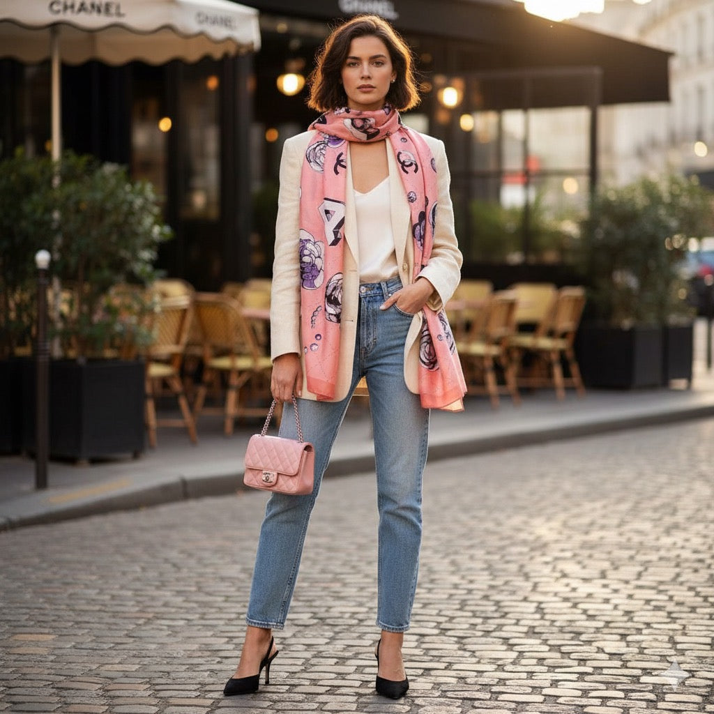 Luxury Chanel Silk Stole for women