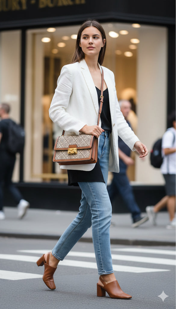 Luxury Tory Burch monogram sling for women