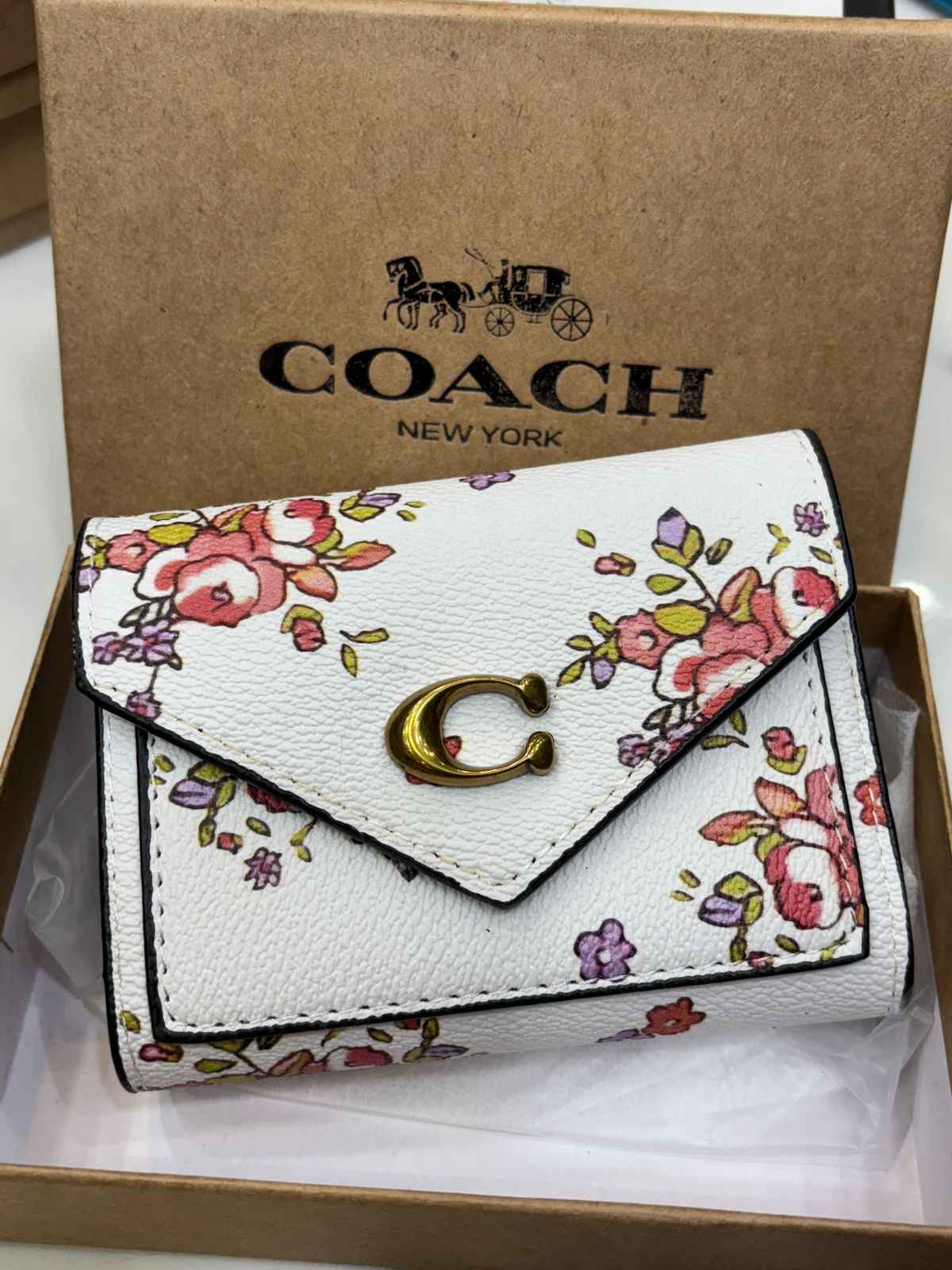 Coach three fold printed wallet