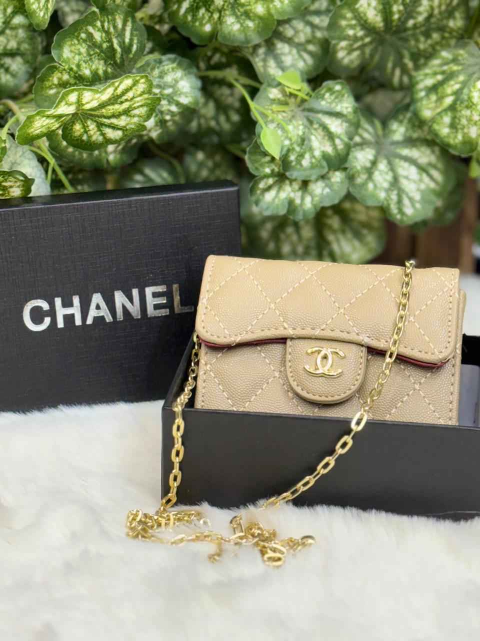 Luxury Chanel wallet cum sling with chain for women