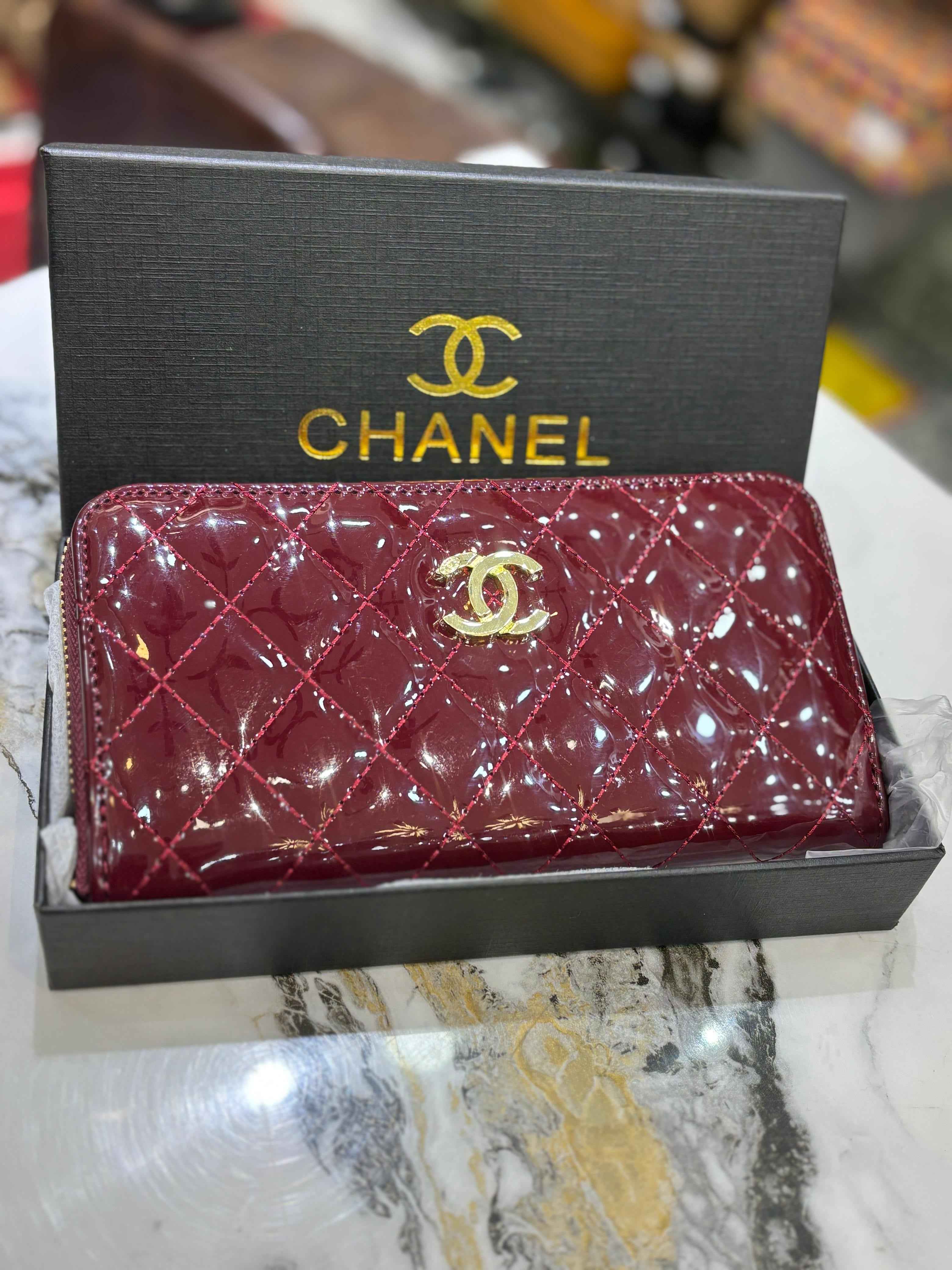 Chanel long women zipper wallet