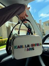 Karl simone crossbody bag with broad belt
