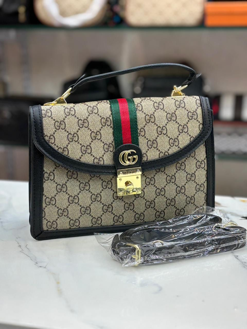 Luxury Gucci Ophidia Top Handle Handbag for Women