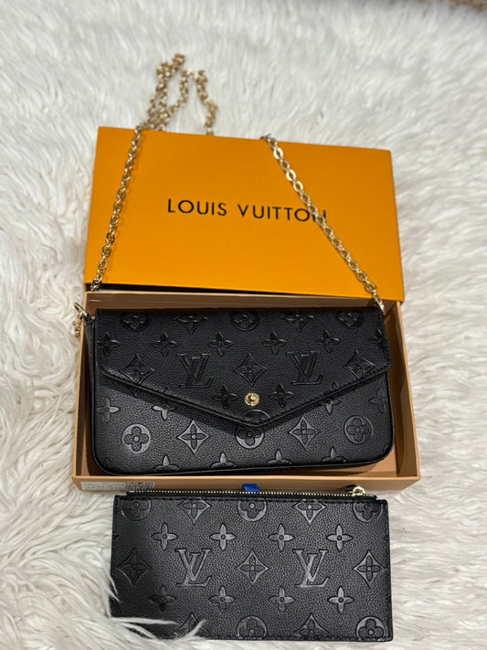 Louis Vuitton Lv embossed Crossbody pochette 3 pcs set