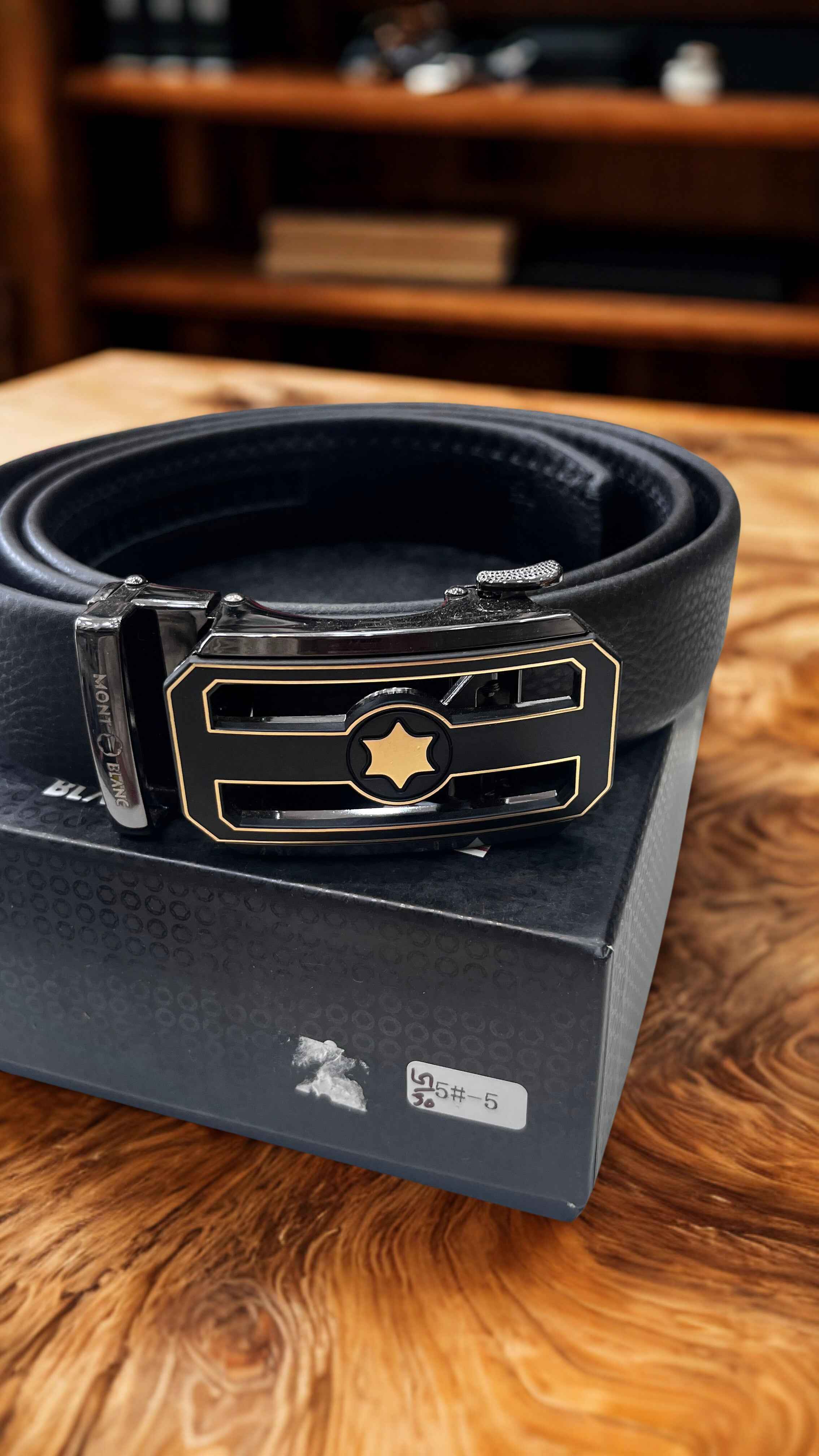 Mont Blanc auto lock Mens belt