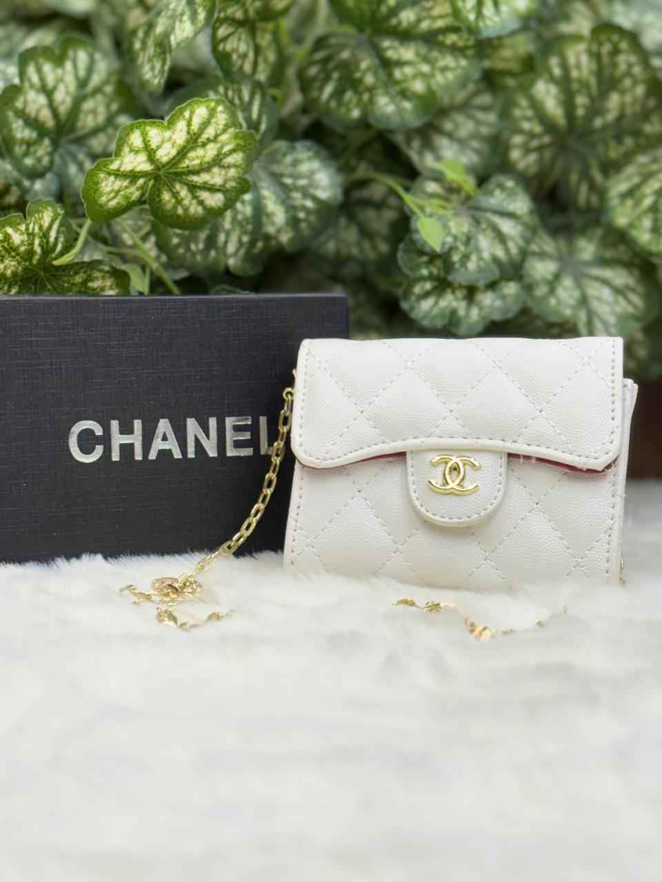 Luxury Chanel wallet cum sling with chain for women