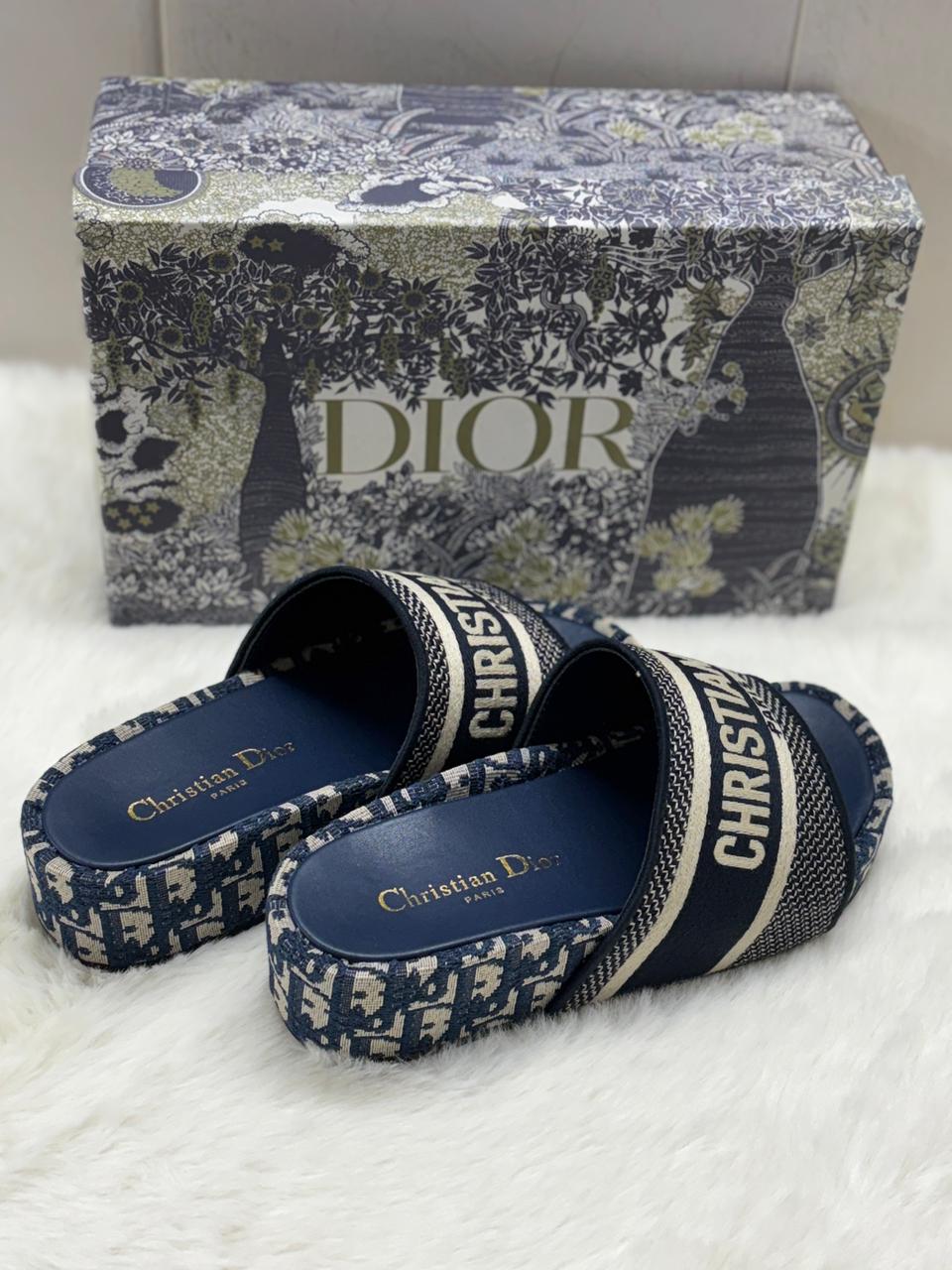 Christian Dior platforms (blue) for women