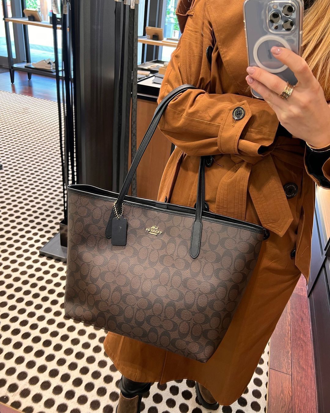 Coach ultra premium tote with box