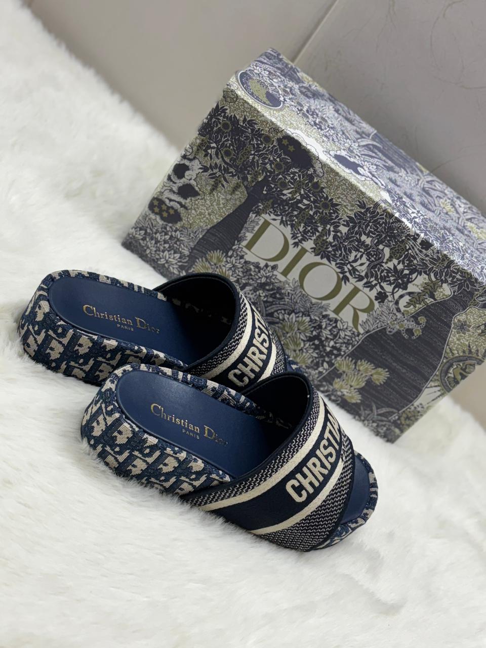 Christian Dior platforms (blue) for women