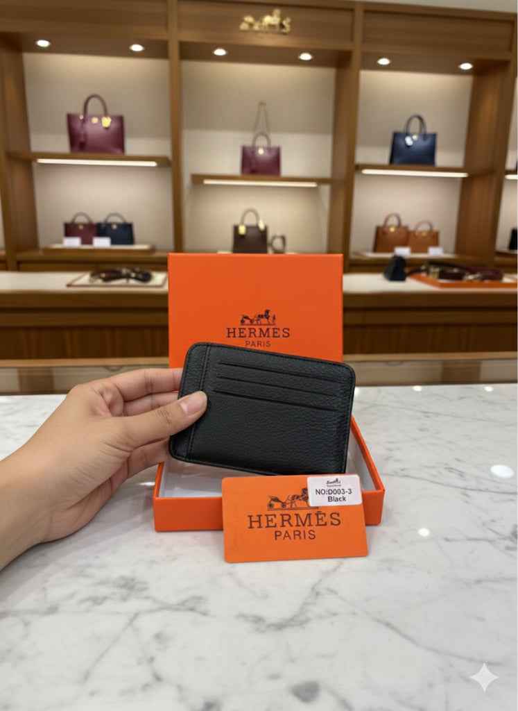 Luxury Hermes Genuine Leather Card Holder for Men