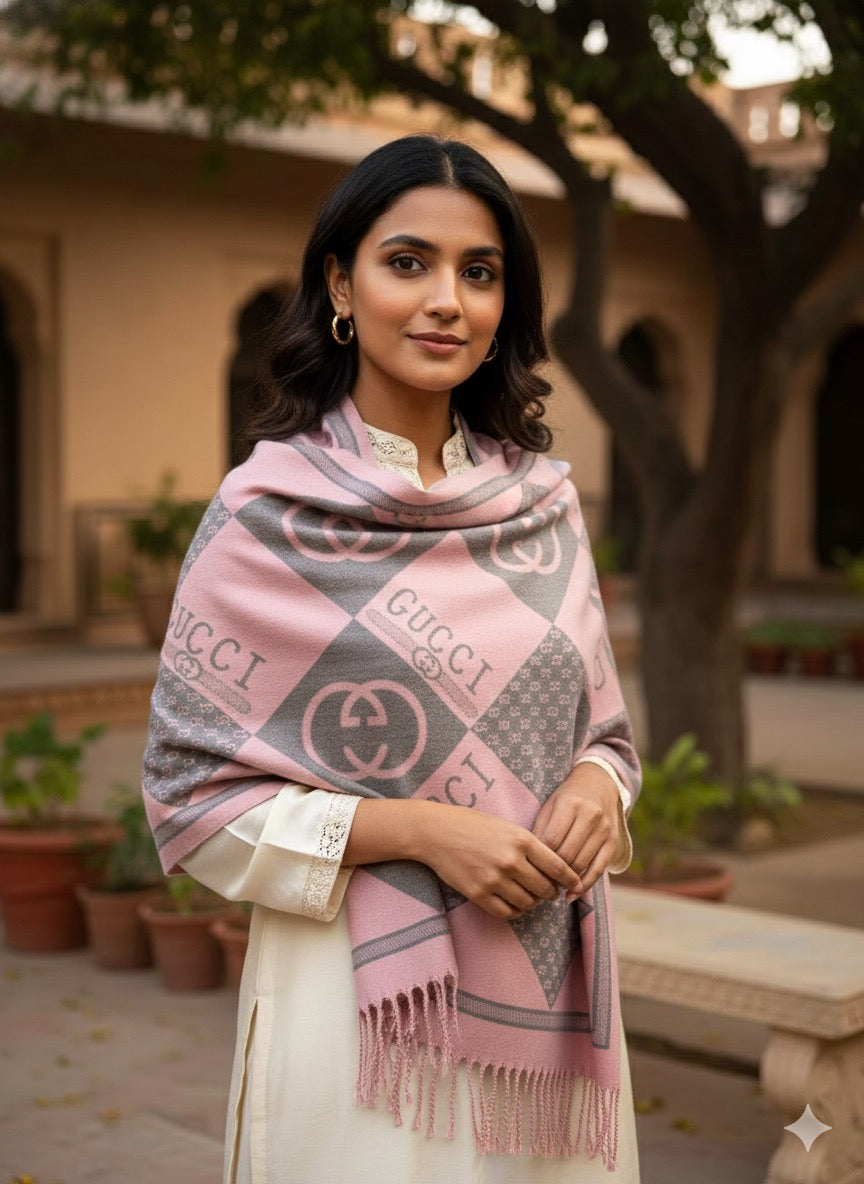 Luxury Gucci Full Length Cashmere Shawl for Women