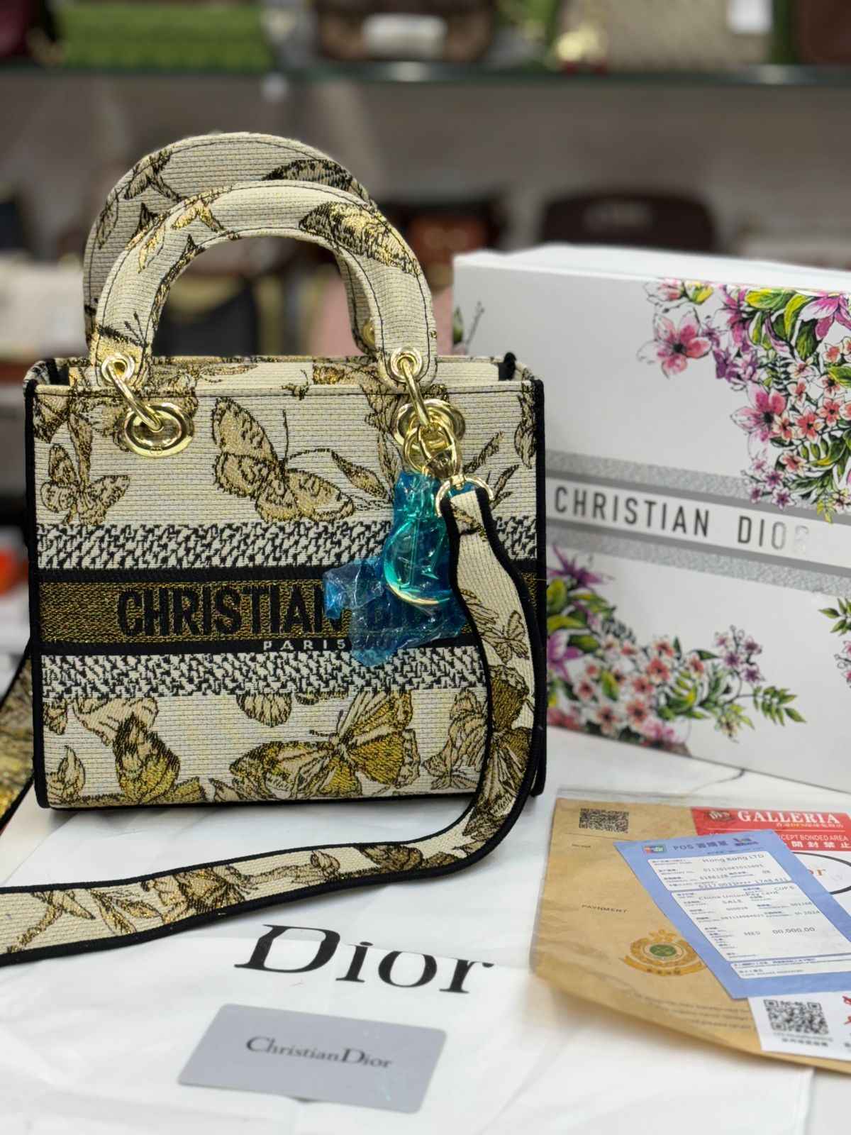 Luxury Lady Dior butterfly bag for women