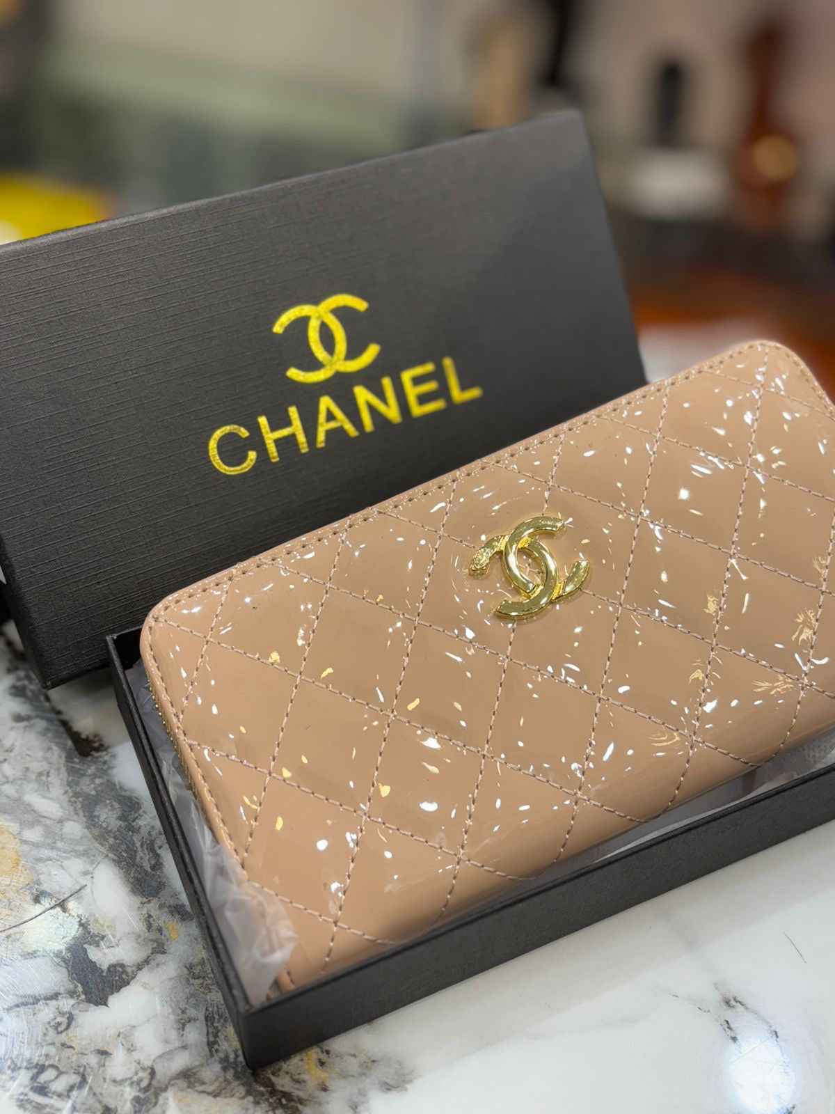 Chanel long women zipper wallet