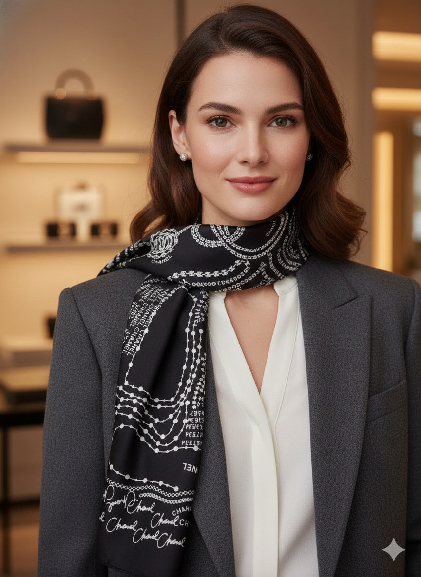 Chanel silk stole