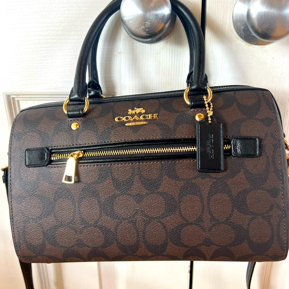Coach rowan satchel signature speedy bag