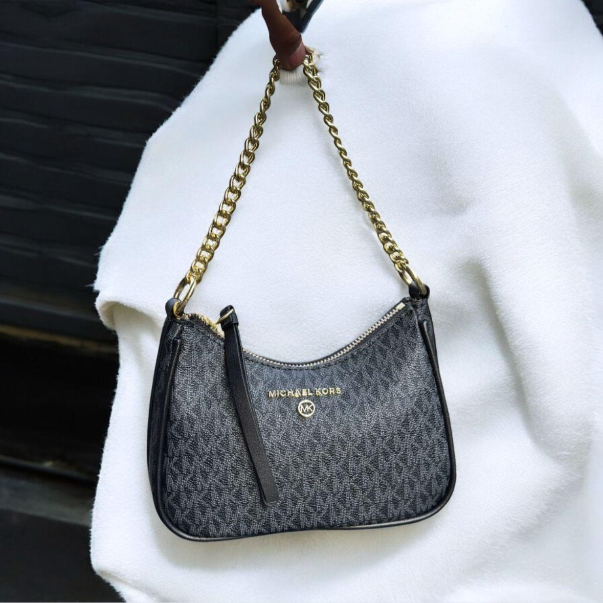 Michael kors jet set signature logo chain pochette