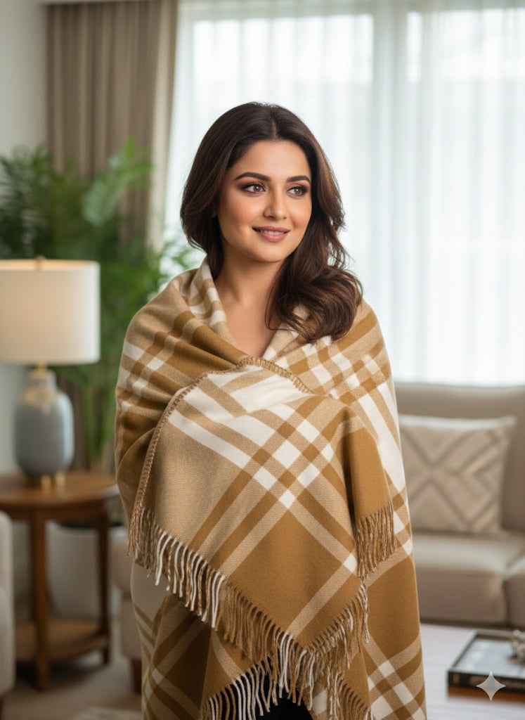 Luxury Burberry fully warm cashmere muffler for unisex