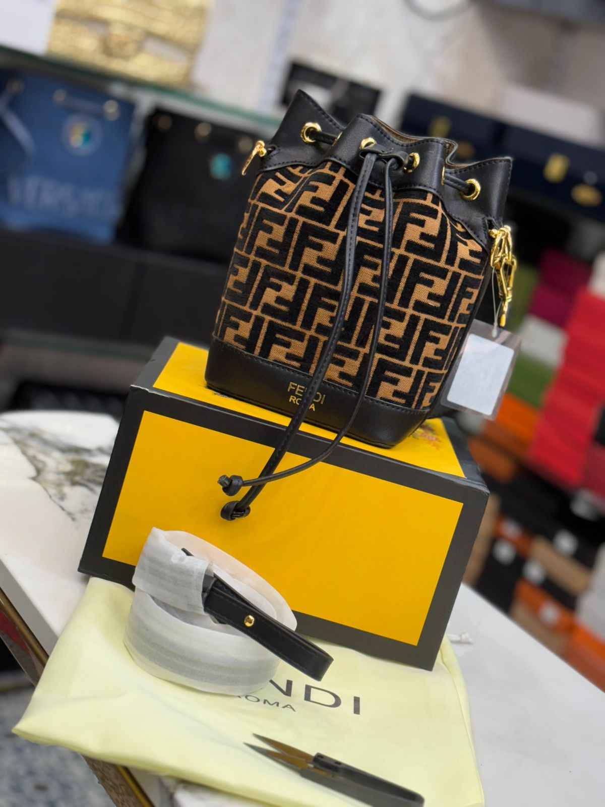Luxury premium fendi bucket bag