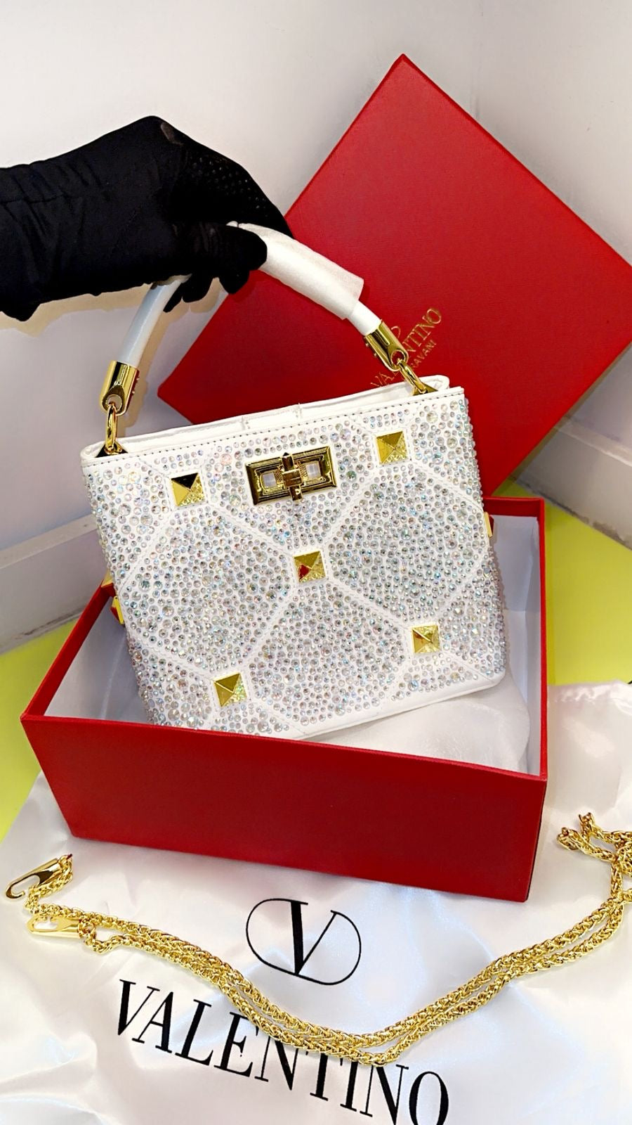 Valentino v logo shoulder bag
