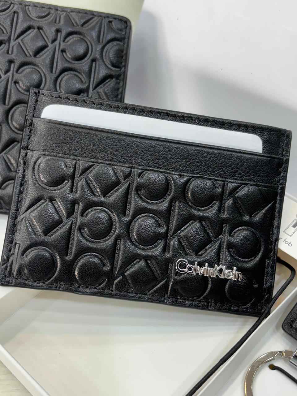 Calvin Klein genuine leather embossed gift set for Mens in top notch quality