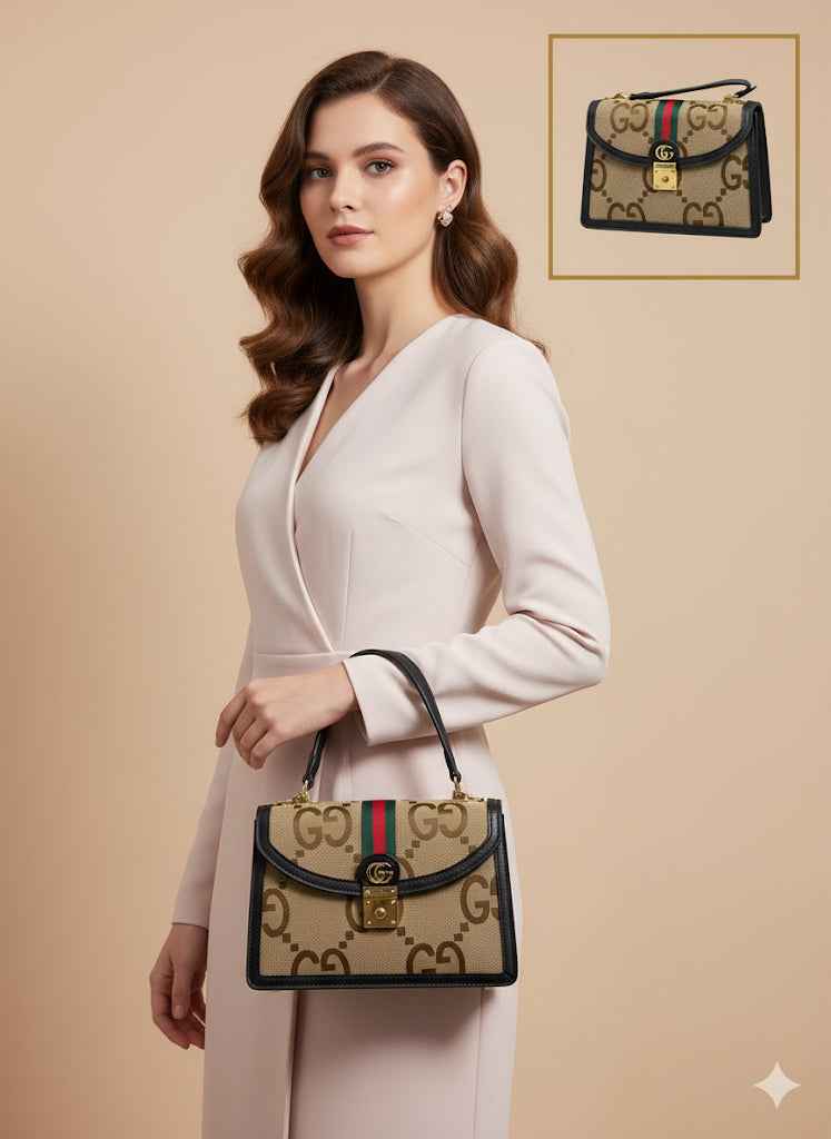 Luxury Gucci Ophidia Top Handle Handbag for Women
