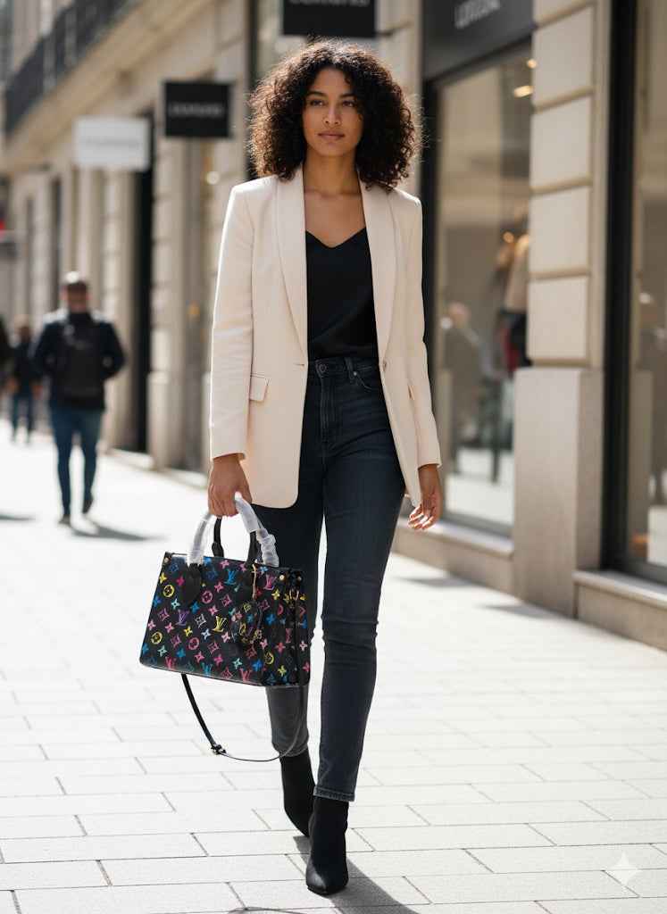 Louis Vuitton Lv on the go tote with coin pouch