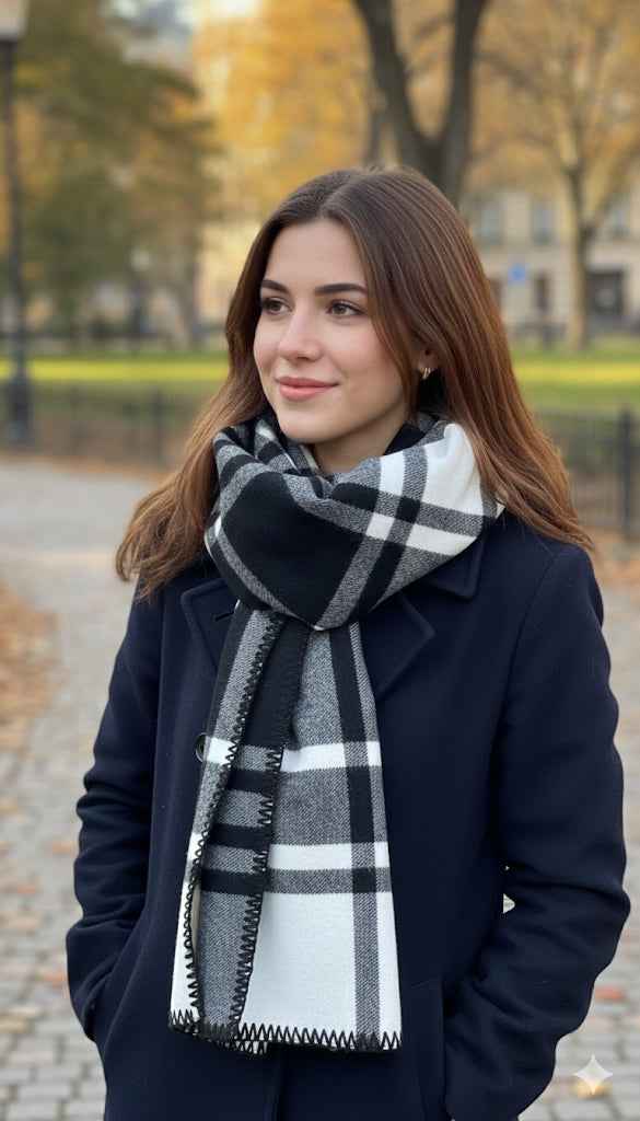 Luxury Burberry fully warm cashmere muffler for unisex