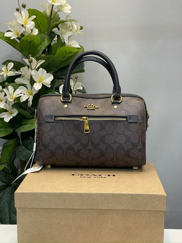Coach rowan satchel signature speedy bag