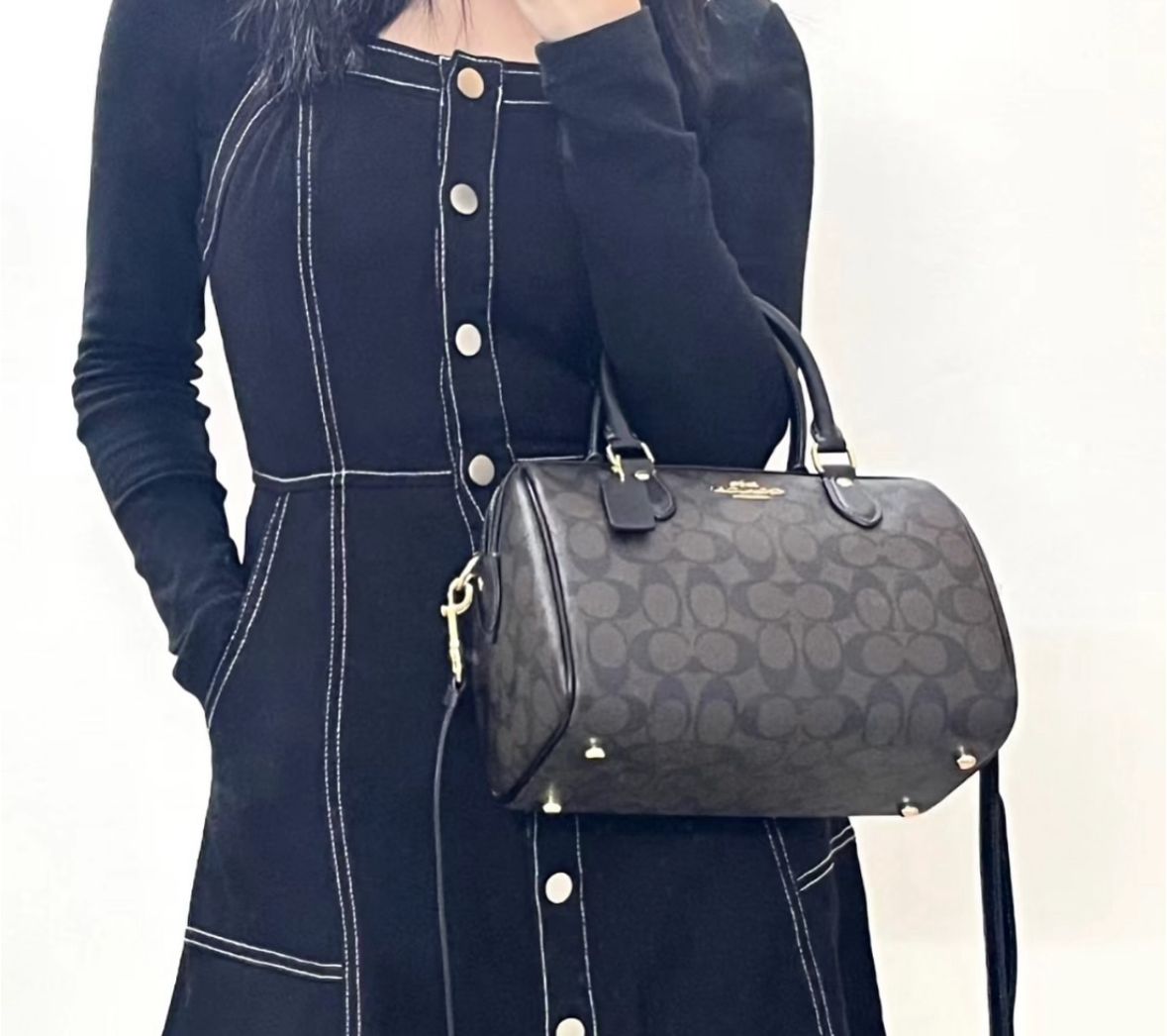 Coach rowan satchel speedy signature premium bag