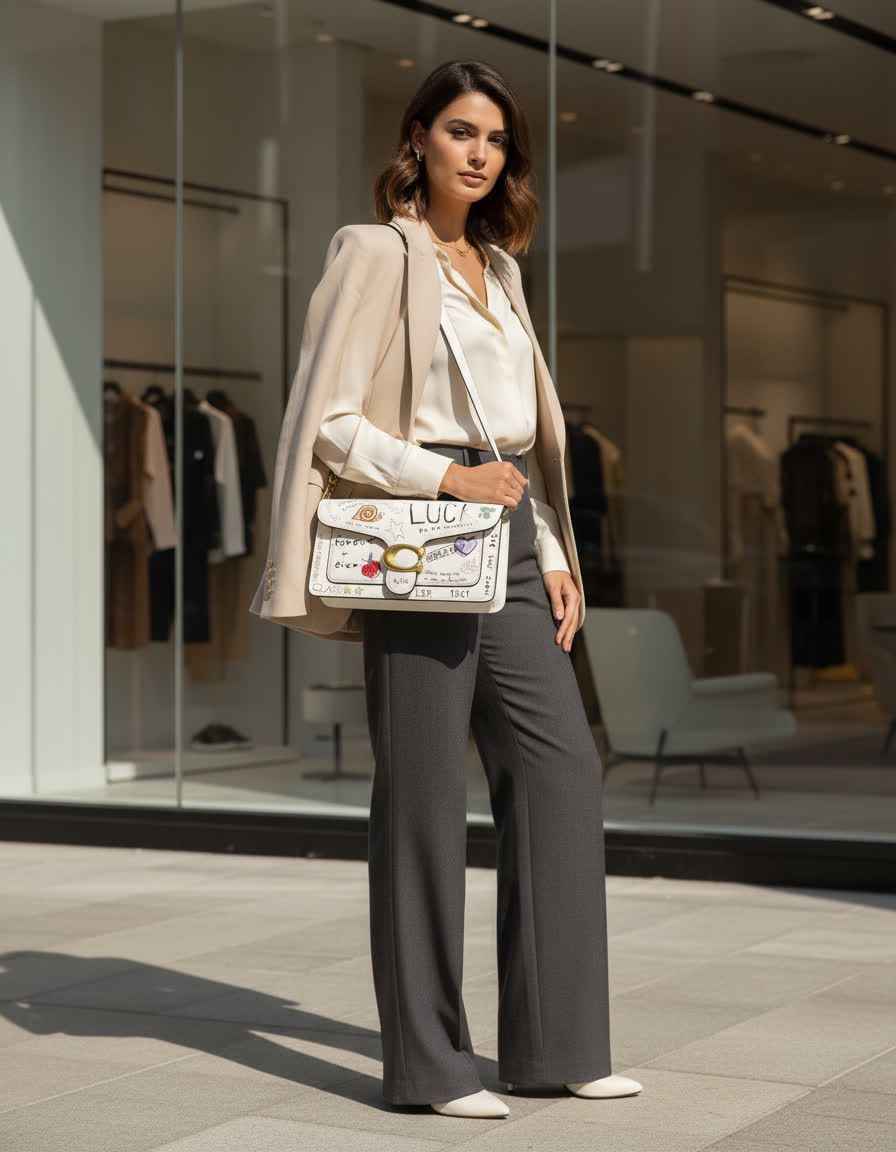 Coach tabby with sketch print