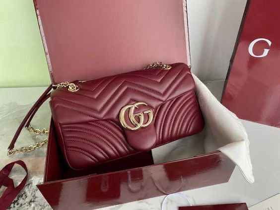 Gucci gg big Marmont Maroon