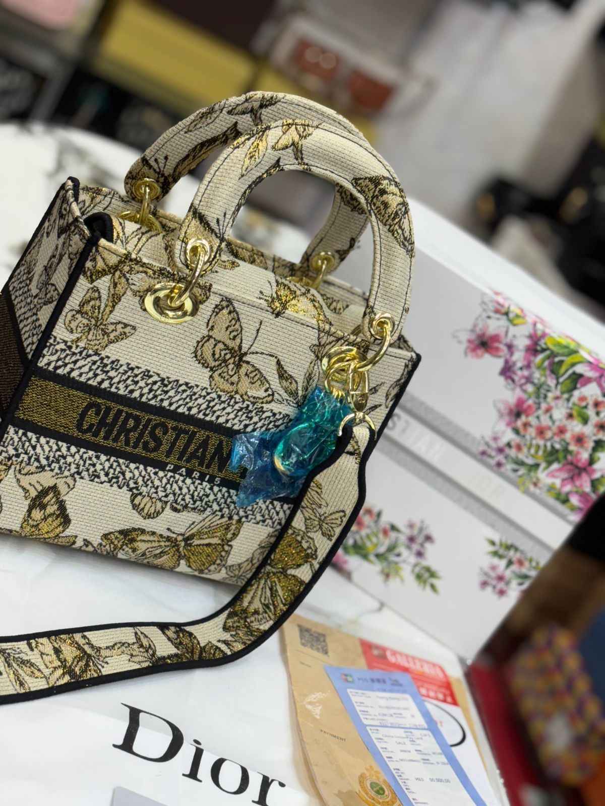 Luxury Lady Dior butterfly bag for women