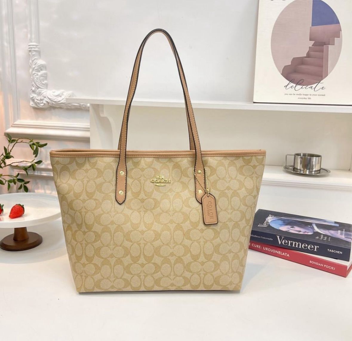 Coach ultra premium tote with box