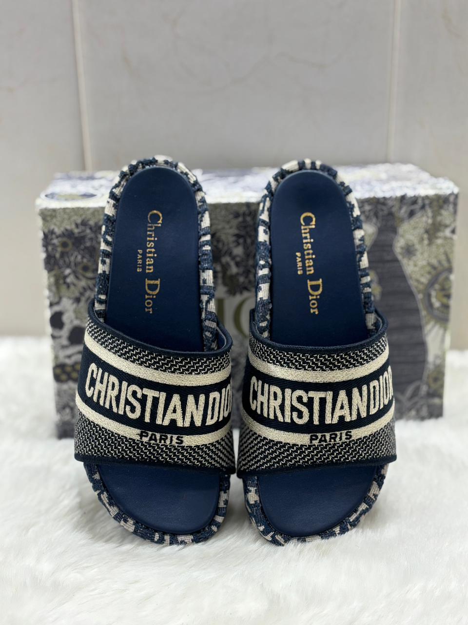 Christian Dior platforms (blue) for women
