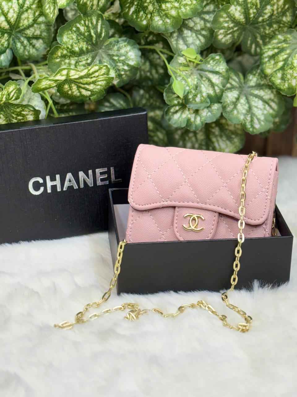 Luxury Chanel wallet cum sling with chain for women