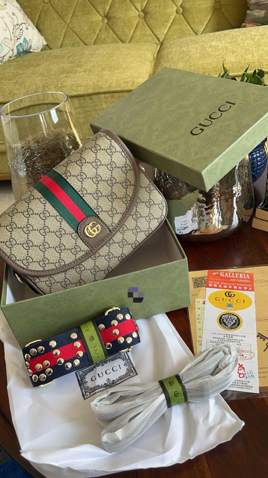 Gucci Ophidia gg shoulder bag with broad belt