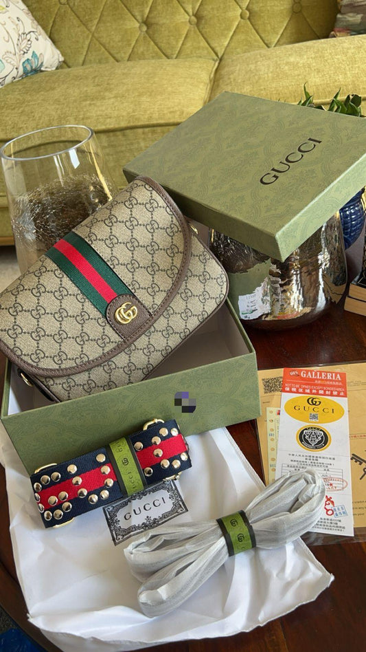 Gucci Ophidia gg shoulder bag with broad belt