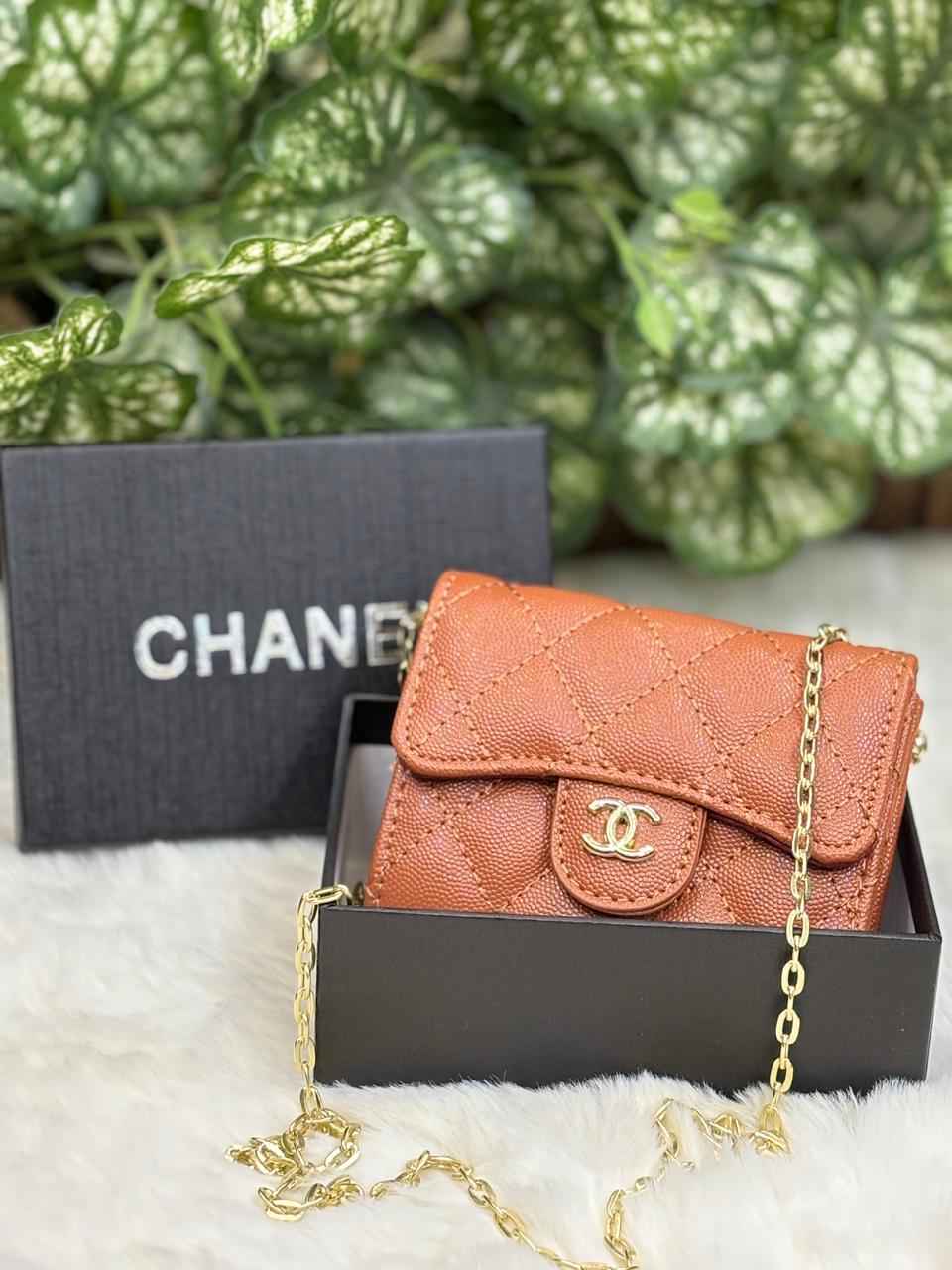 Luxury Chanel wallet cum sling with chain for women